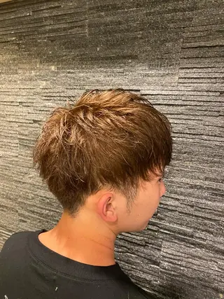 ミディアム メンズ 波岡 萩斗のヘアスタイル