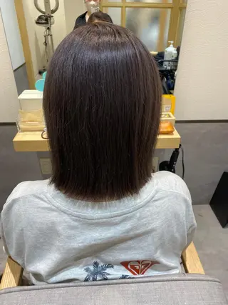 ミディアム カラー やまぐち あやみのヘアスタイル