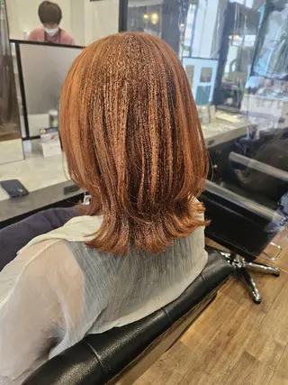 ミディアム カラー 関口 友菜のヘアスタイル