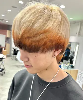 ショート カラー メンズ メンズカット ボブ/米崎駿也のヘアスタイル