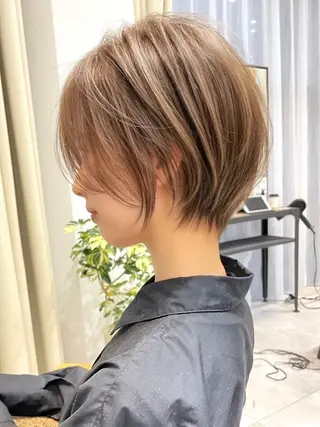 ショート 結べるレイヤーカット /カラー/あさかのヘアスタイル