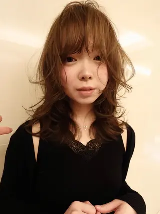セミロング 🎀盛れるアレンジ/ 艶カラー🩰rioのヘアスタイル