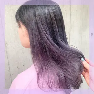 セミロング カラー ヘアアレンジ 🫧柔色/トレンド カラー/川辺晴加のヘアスタイル