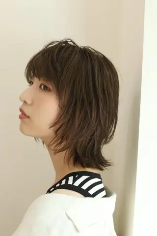 ミディアム カラー 奈良 明日香のヘアスタイル