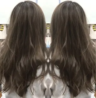 ロング カラー パーマ 三輪 太一のヘアスタイル