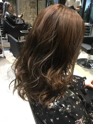 セミロング カラー パーマ 髪質改善ULTOWA ✨松井 美幸のヘアスタイル