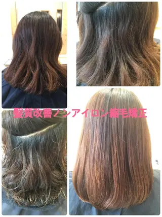 ミディアム セミロング ロング パーマ ツヤ髪専門美容師 桑原 和誠のヘアスタイル