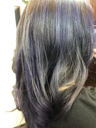 セミロング カラー 桧山 真のヘアスタイル