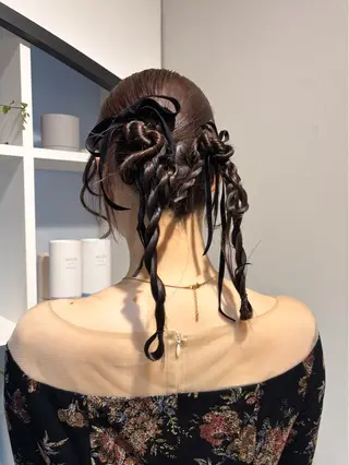 ミディアム アレンジ/新宿 透明感カラー/ヤノのヘアスタイル