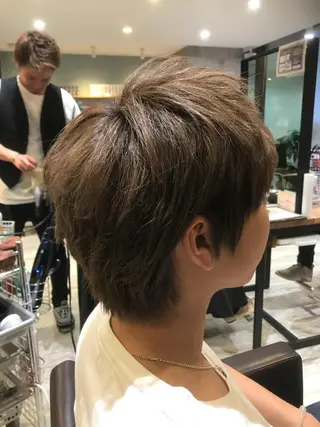 ショート カラー パーマ ヘアアレンジ メンズ キッズ ネイル マツエク・マツパ EnBlesS西宮 マンツーマン神道有基のヘアスタイル