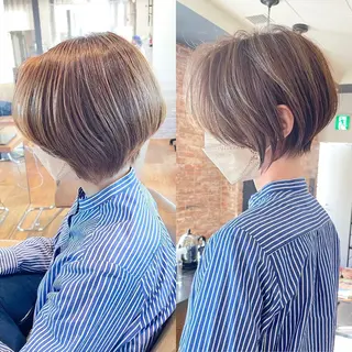 ショート カラー 大人女性お悩み解決 ショート/イハカズキのヘアスタイル
