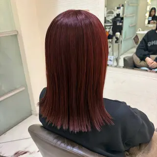 ミディアム カラー 暖色カラー/パラッと Bob/モエのヘアスタイル