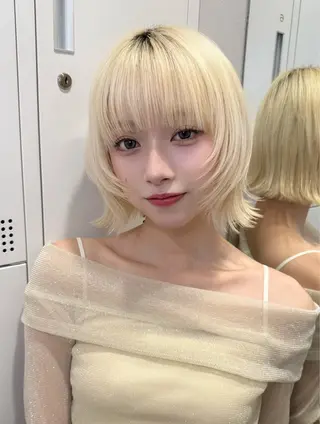 ミディアム ウルフ/レイヤー/ ボブ/大石晴也🦋のヘアスタイル