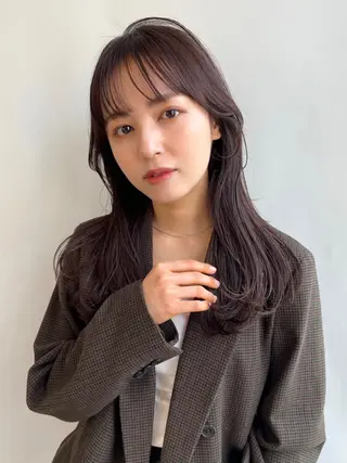ロング カラー 山口 莉奈のヘアスタイル