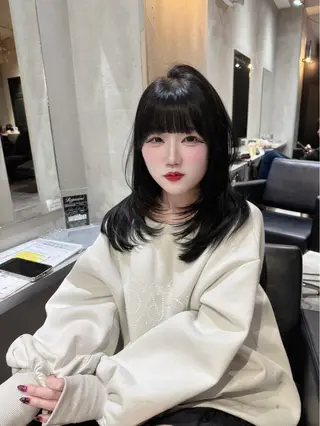 ロング カラー 髪質改善 艶髪矯正 エクステ かいり✂️のヘアスタイル