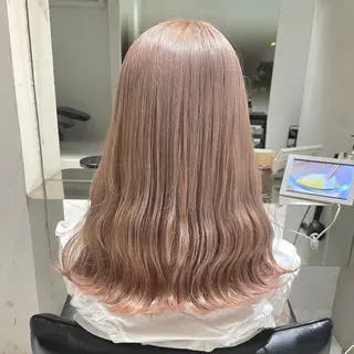 ロング カラー 艶くすみカラー ‎/縮毛/川添桃花‎のヘアスタイル