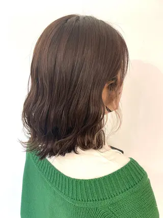 ミディアム カラー 佐藤 梨里花 ❤︎のヘアスタイル