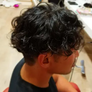 ショート パーマ メンズ 水口 正登のヘアスタイル