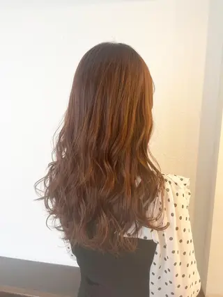 ロング カラー パーマ ヘアアレンジ 名古屋駅/トップス タイリスト/大黒拓哉のヘアスタイル
