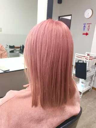 ミディアム カラー RAIA💎ケア ブリーチ&パーマ💎のヘアスタイル
