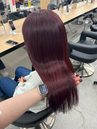 ロング カラー 暗髪🩶ラベンダー/ ブルー/ユウナ🤍のヘアスタイル