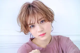 ショート カラー パーマ ヘアアレンジ 似合わせhair🔸 アサダ タカコ🔸のヘアスタイル