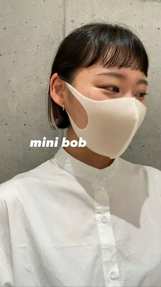 ミディアム カラー パーマ ヘアアレンジ マツエク・マツパ Miku /ボブのヘアスタイル