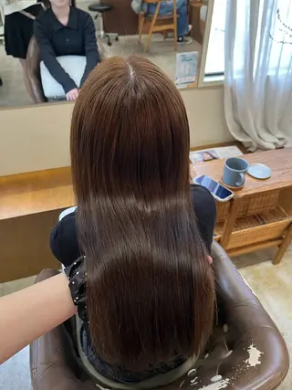 セミロング カラー 🌼花屋併設🌼 木下奈々望のヘアスタイル