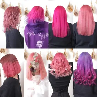 ミディアム カラー パーマ ヘアアレンジ アイブロウ 推し活専用 【派手髪】飯野ゆかりのヘアスタイル