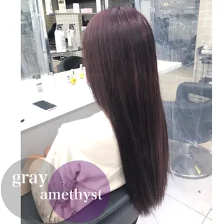 セミロング カラー パーマ ヘアアレンジ メンズ キッズ ネイル マツエク・マツパ 🦋韓国レイヤー｜ 透明感グレージュ🦋のヘアスタイル