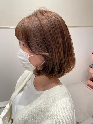ショート 🤎小顔レイヤー /ベージュ🤎友香のヘアスタイル
