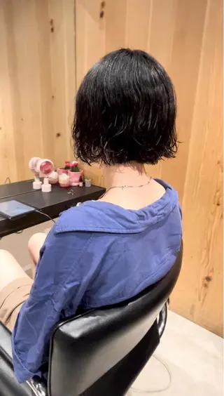 ショート カラー スキバサミを使わない カット🌼唯🌼のヘアスタイル