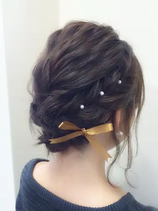 ミディアム セミロング ヘアアレンジ 沢田 瞳のヘアスタイル