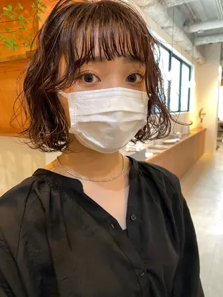 ミディアム カラー 砂原 ひよりのヘアスタイル