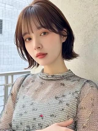 ショート カラー 🫧いお/透明感艶 カラー/縮毛矯正🫧のヘアスタイル