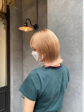 ミディアム カラー パーマ ヘアアレンジ newi 川崎店のヘアスタイル