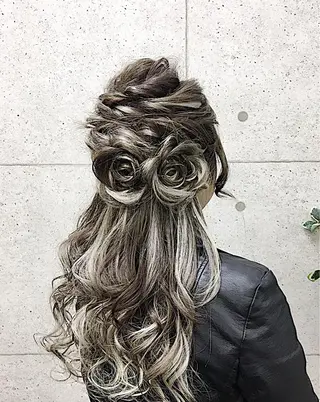 ロング ヘアアレンジ 京都最安価エクステ muuka🦋のヘアスタイル