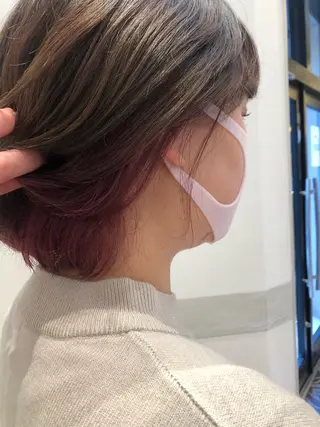 ミディアム メンズパーマ、カラー 大募集村上莉奈のヘアスタイル