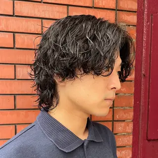 ミディアム パーマ メンズ 【柏メンズパーマ職人 】店長 KAZUMAのヘアスタイル