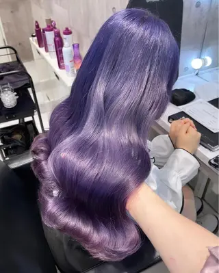 ロング カラー パーマ ヘアアレンジ メンズ キッズ ネイル マツエク・マツパ アイブロウ 🎀韓国レイヤー YURINA🎀のヘアスタイル