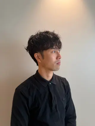 パーマ メンズ 阪上 沙織のヘアスタイル