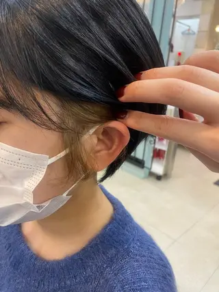 ショート カラー パーマ ヘアアレンジ kame|レイヤー / 似合わせ顔周りのヘアスタイル