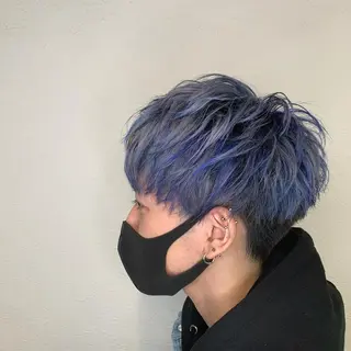 ショート ハッシュ・ウルフ🐺 小顔レイヤー松山直史のヘアスタイル