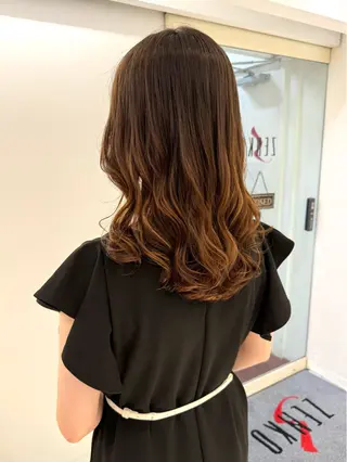 ミディアム パーマ デジタルパーマ 🌀ボブ　萩原　龍のヘアスタイル
