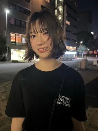 ミディアム カラー 三谷はるな /名古屋/本山のヘアスタイル