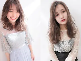 ミディアム カラー ヘアアレンジ VIM hairおもろまち店のヘアスタイル