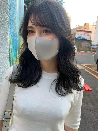 セミロング カラー ハイライトカラーなら 川嶋宏旭 栄 矢場町のヘアスタイル