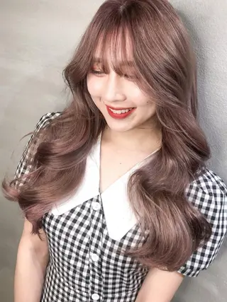 ロング カラー 透明感カラー×小 顔レイヤー♡ヒデさんのヘアスタイル