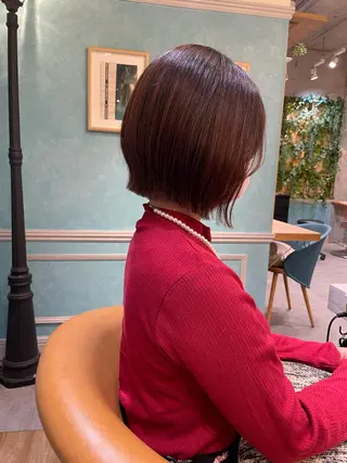 ショート 縮毛矯正 髪質改善 韓国風レイヤー 吉田のヘアスタイル