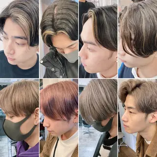 ショート カラー センターパート／マッ シュ／パーマ　あさみのヘアスタイル